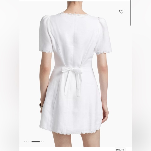 Reformation Heidi White Linen Mini Dress - Picture 7 of 7